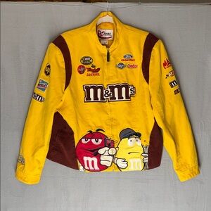 Chase‎ Authentics Yellow and Brown M&M's Racing Jacket Size XXL